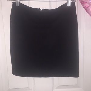 Black mini skirt